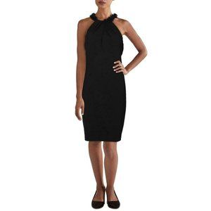 NWT Carmen Marc Valvo Womens Black Halter Ruffle Party Mini Dress Sz 8 #10